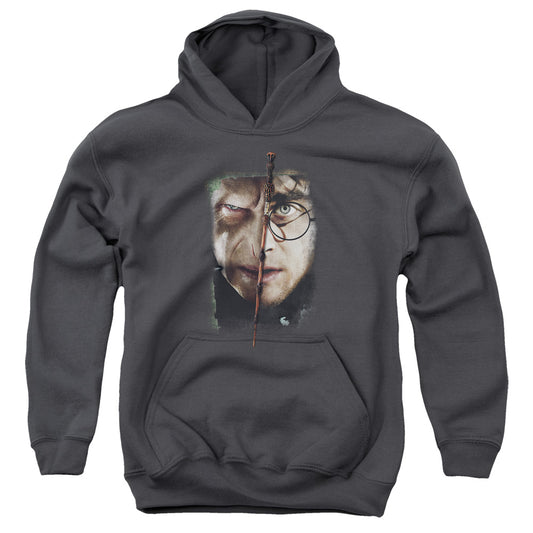 Harry Potter It All Ends Here Kids Youth Hoodie Charcoal