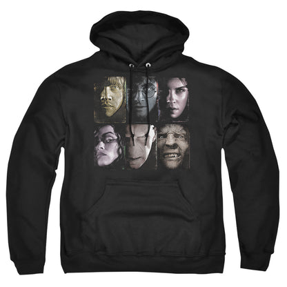Harry Potter Horizontal Heads Mens Hoodie Black Officially Licensed