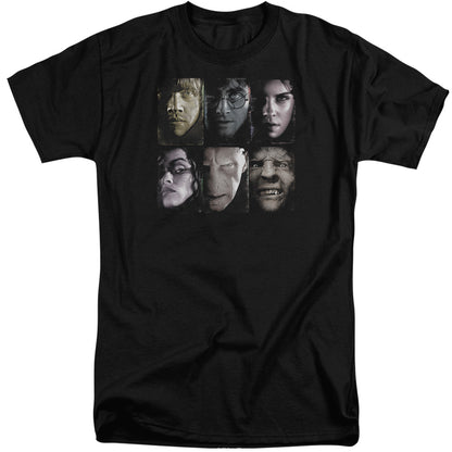Harry Potter Horizontal Heads Mens Tall T Shirt Black