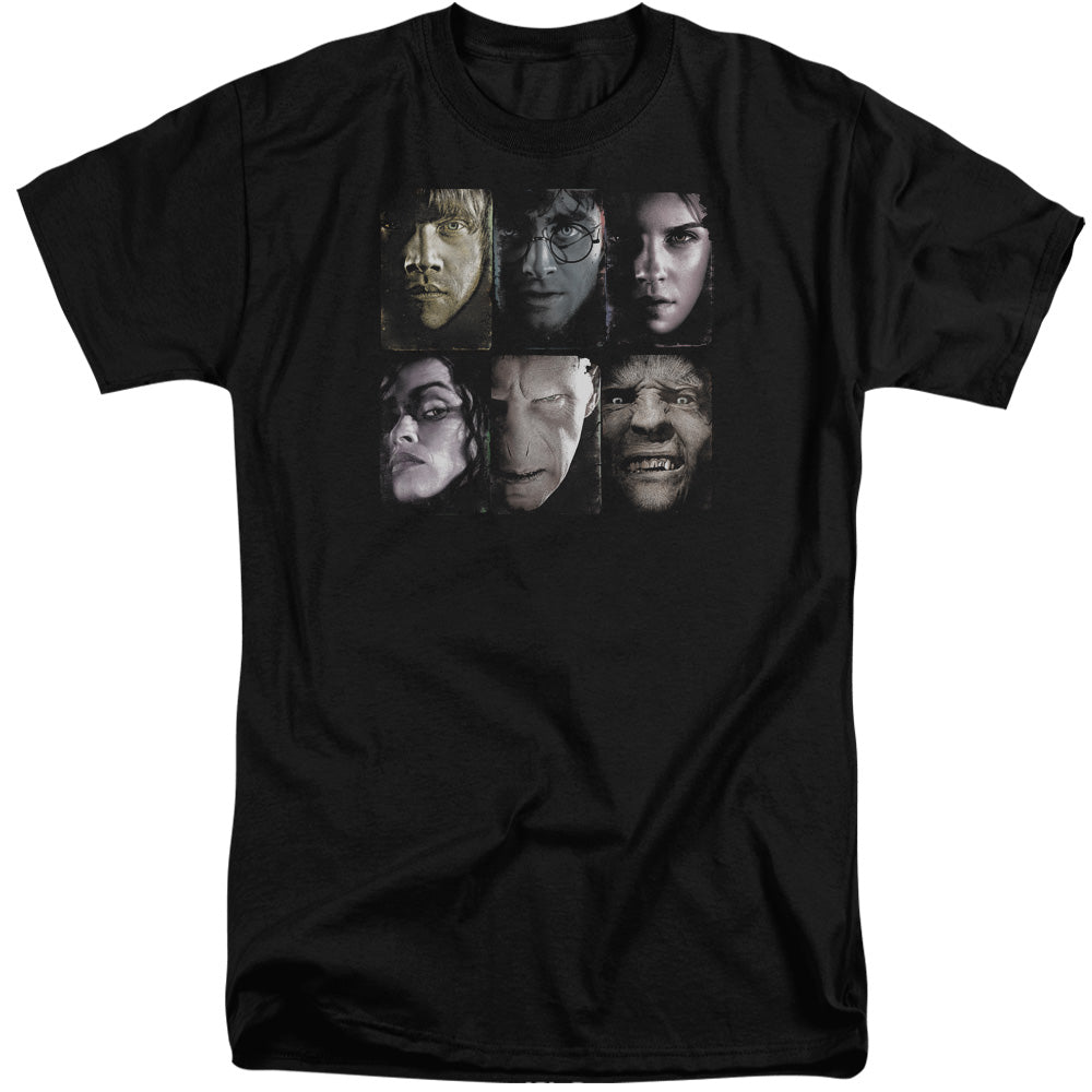 Harry Potter Horizontal Heads Mens Tall T Shirt Black Officially Licensed
