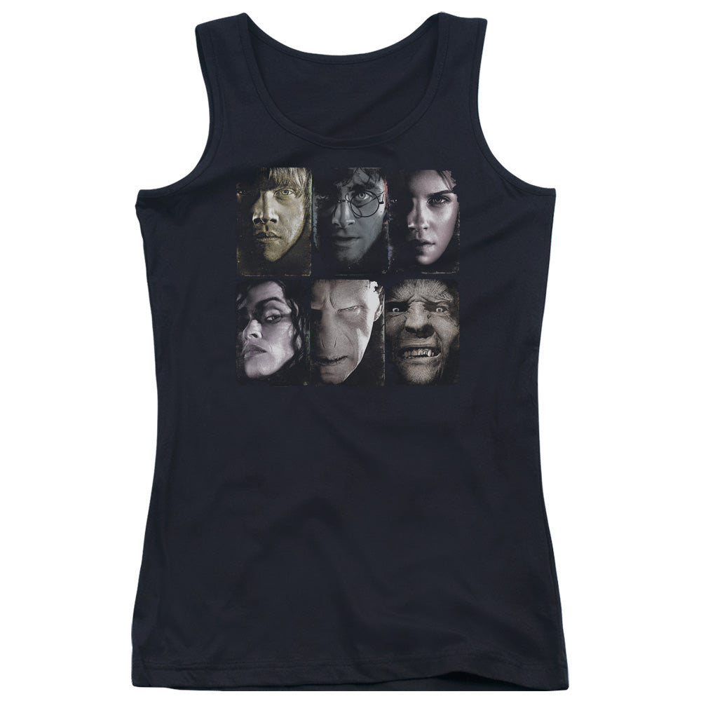 Harry Potter Horizontal Heads Womens Tank Top Shirt Black