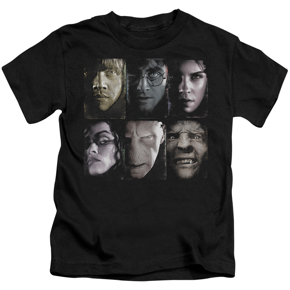Harry Potter Horizontal Heads Juvenile Kids Youth T Shirt Black