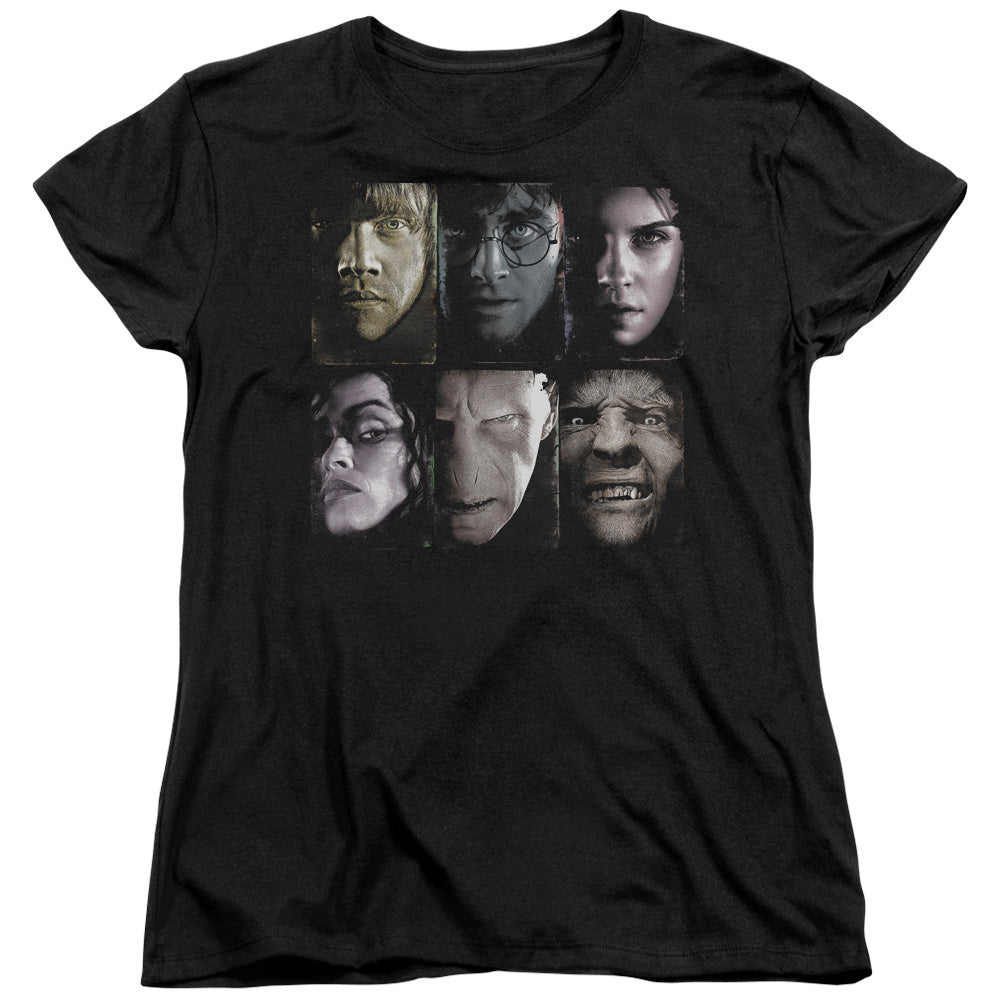 Harry Potter Horizontal Heads Womens T Shirt Black