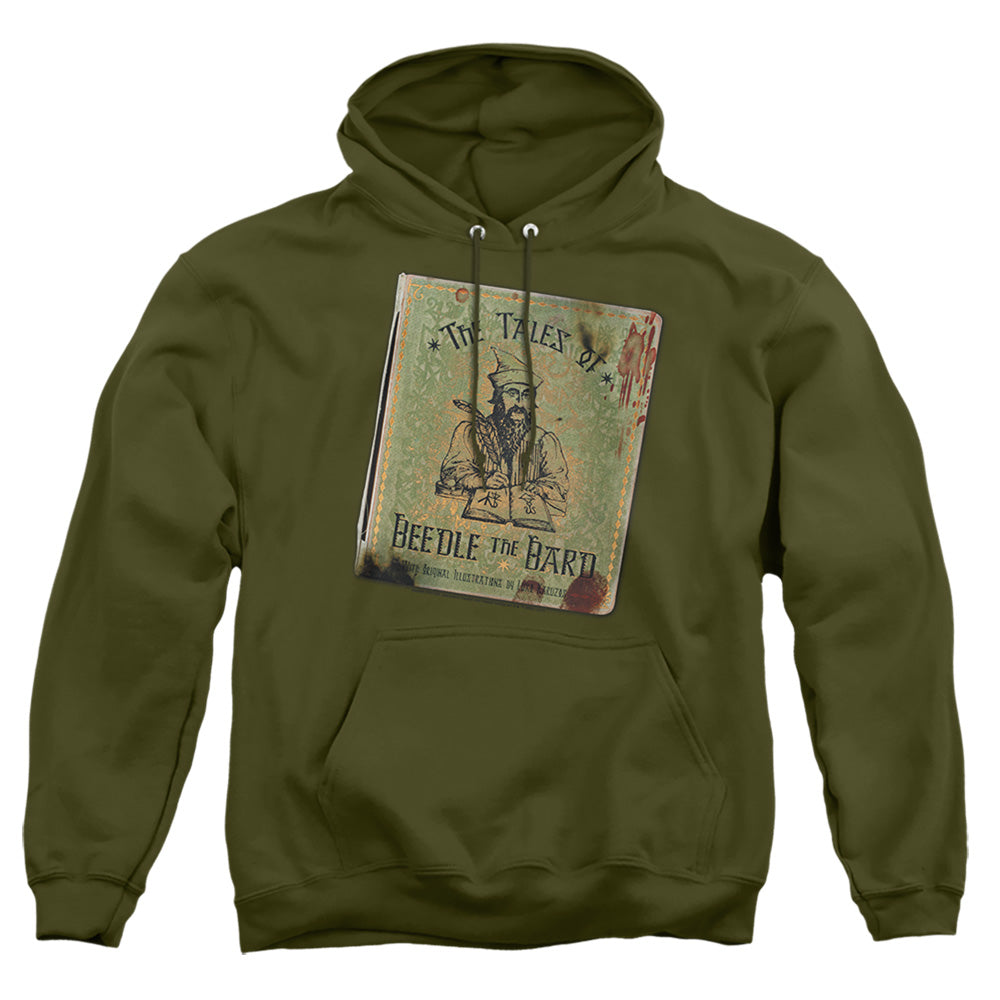 Harry Potter Beedle The Bard Mens Hoodie Military Green Officially Licensed