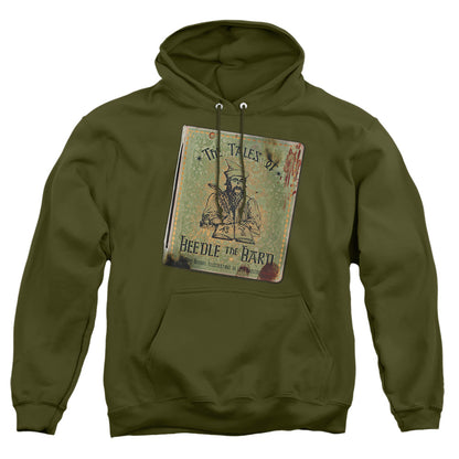 Harry Potter Beedle The Bard Mens Hoodie Military Green Officially Licensed
