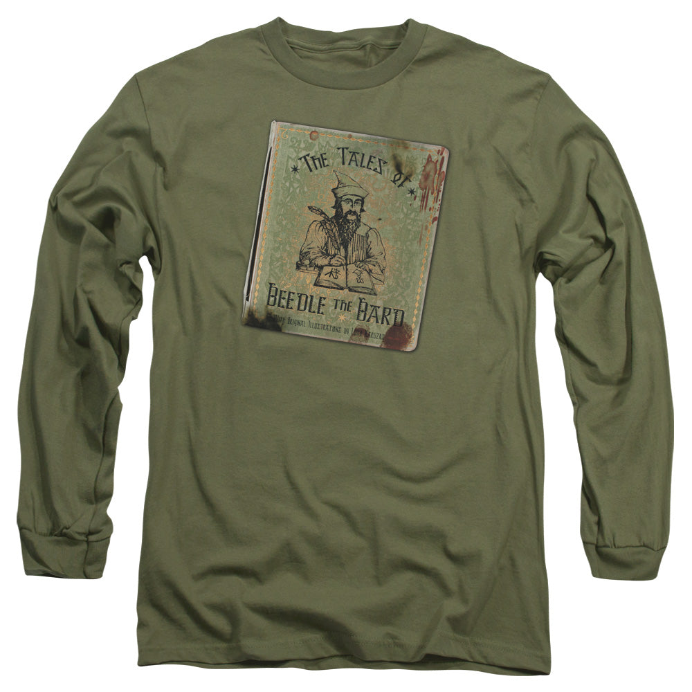 Harry Potter Beedle the Bard Mens Long Sleeve Shirt Military Green