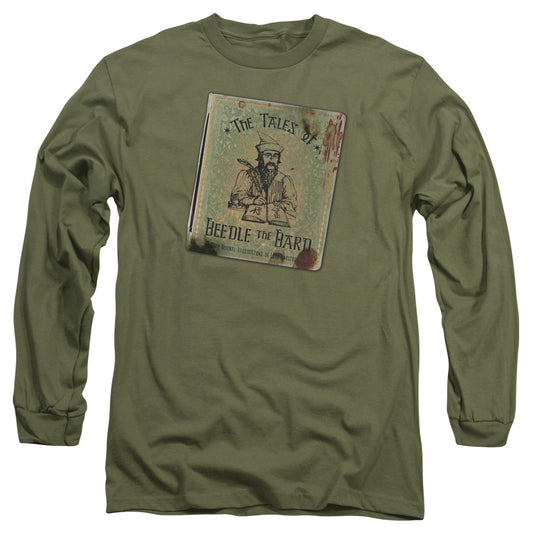Harry Potter Beedle the Bard Mens Long Sleeve Shirt Military Green