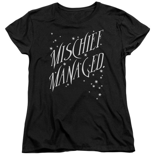 Harry Potter Mischief Managed 4 Womens T Shirt Black