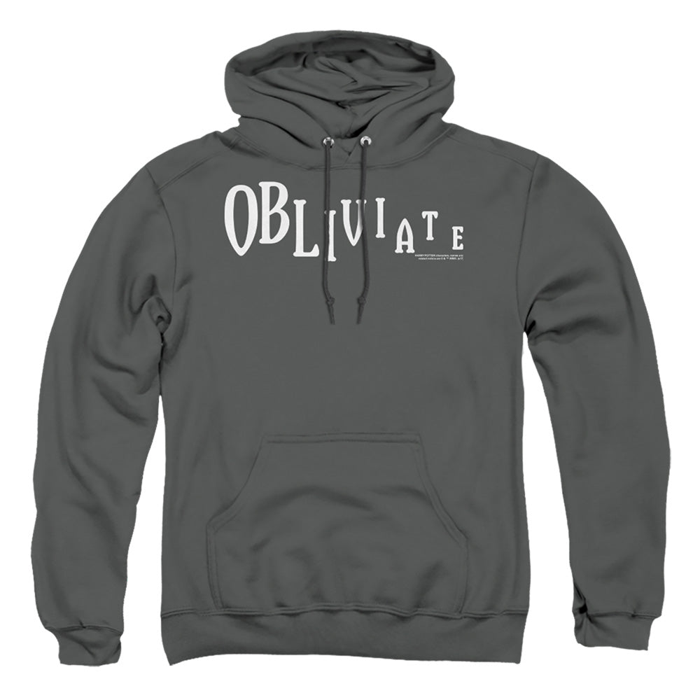 Harry Potter Obliviate Mens Hoodie Charcoal Officially Licensed