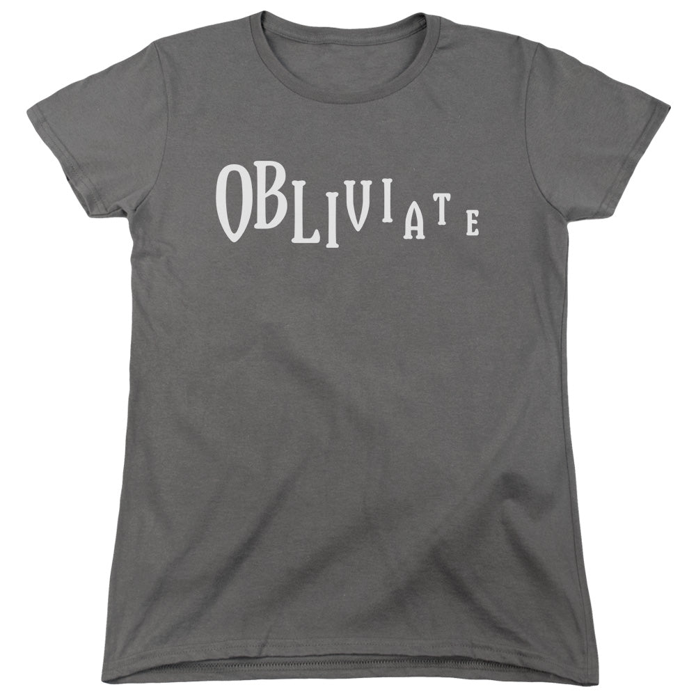 Harry Potter Obliviate Womens T Shirt Charcoal