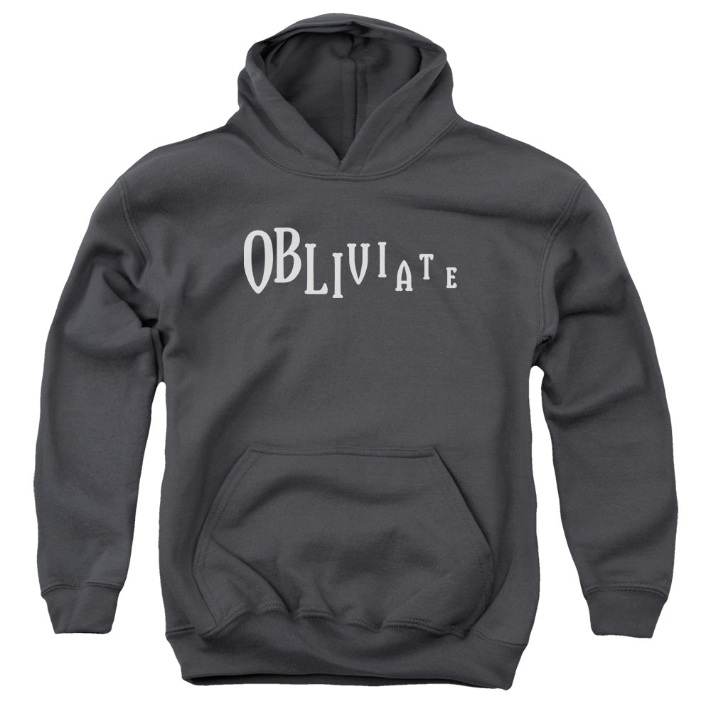 Harry Potter Obliviate Kids Youth Hoodie Charcoal
