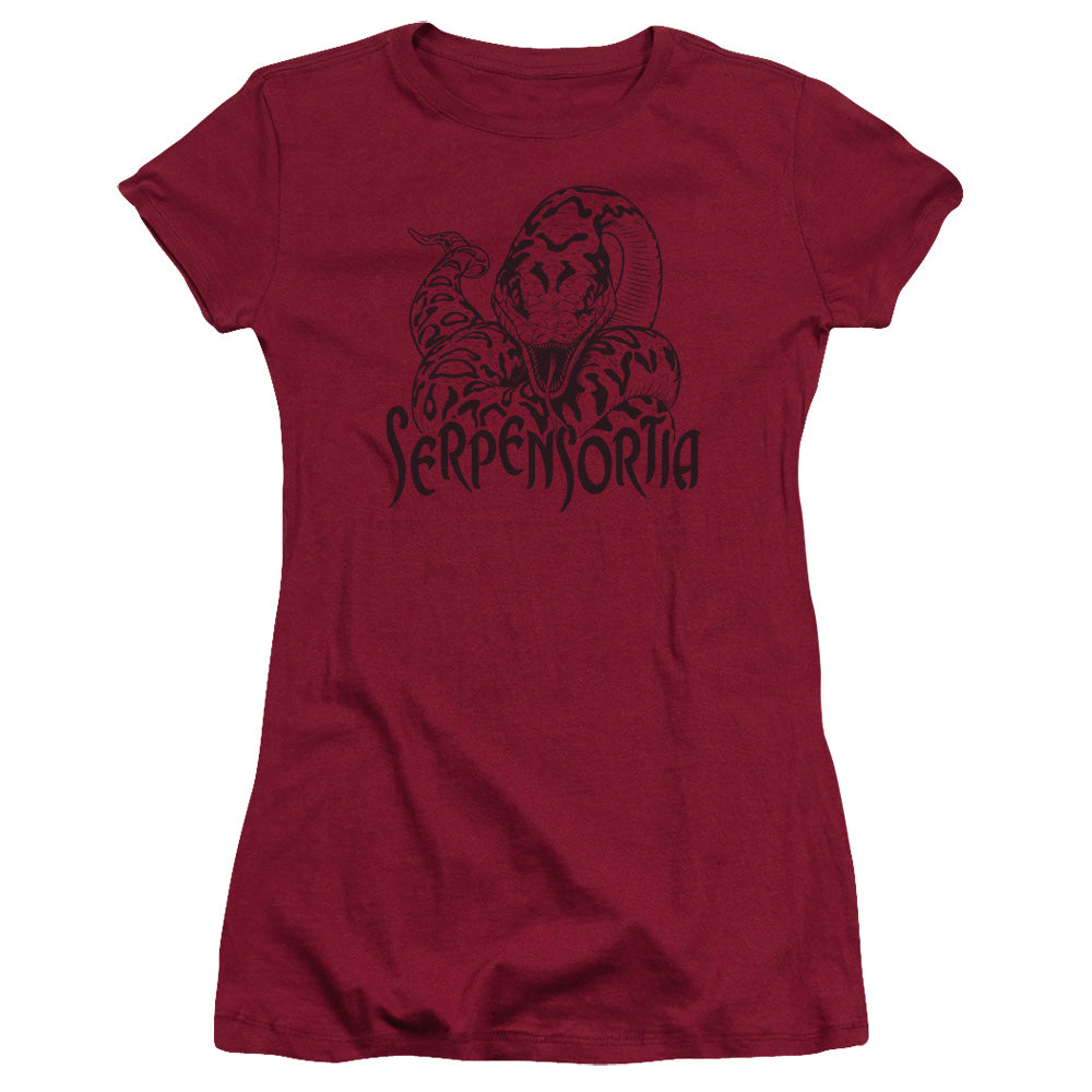 Harry Potter Serpensortia Junior Sheer Cap Sleeve Womens T Shirt Cardinal