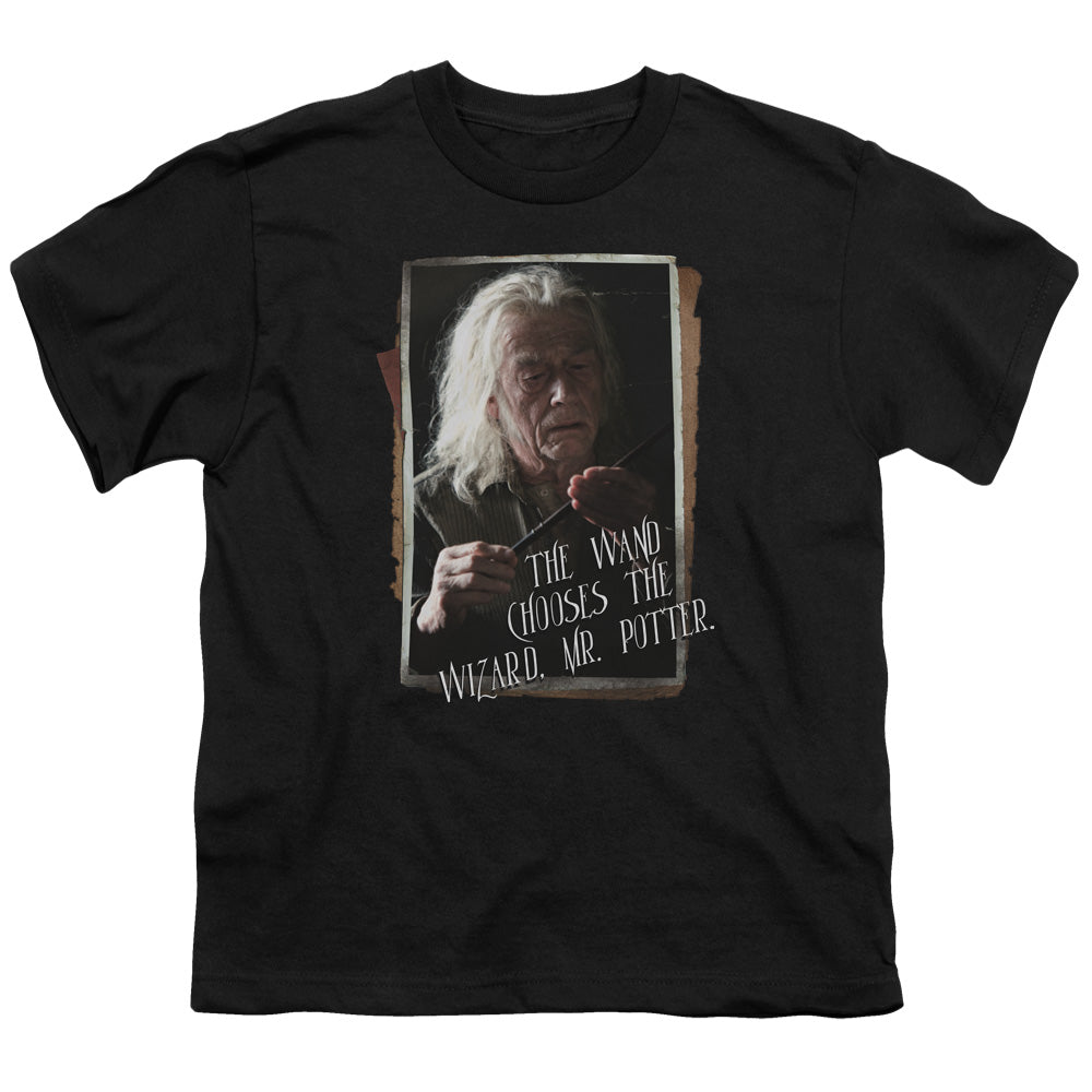 Harry Potter Olivander Kids Youth T Shirt Black