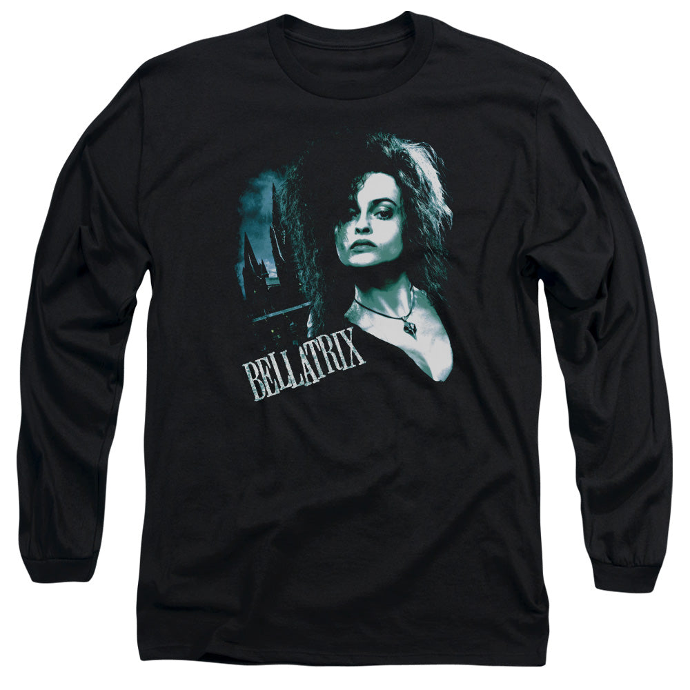 Harry Potter Bellatrix Closeup Mens Long Sleeve Shirt Black