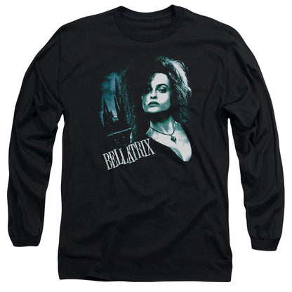 Harry Potter Bellatrix Closeup Mens Long Sleeve Shirt Black