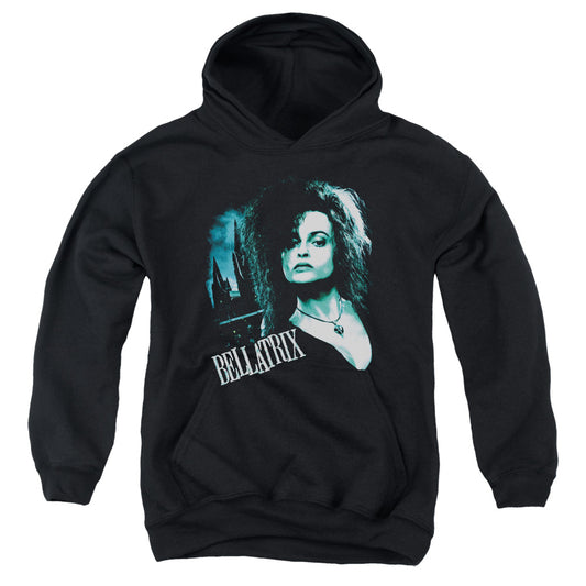 Harry Potter Bellatrix Closeup Kids Youth Hoodie Black