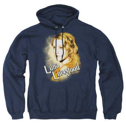Harry Potter Luna Closeup Mens Hoodie Navy Officially Licensed