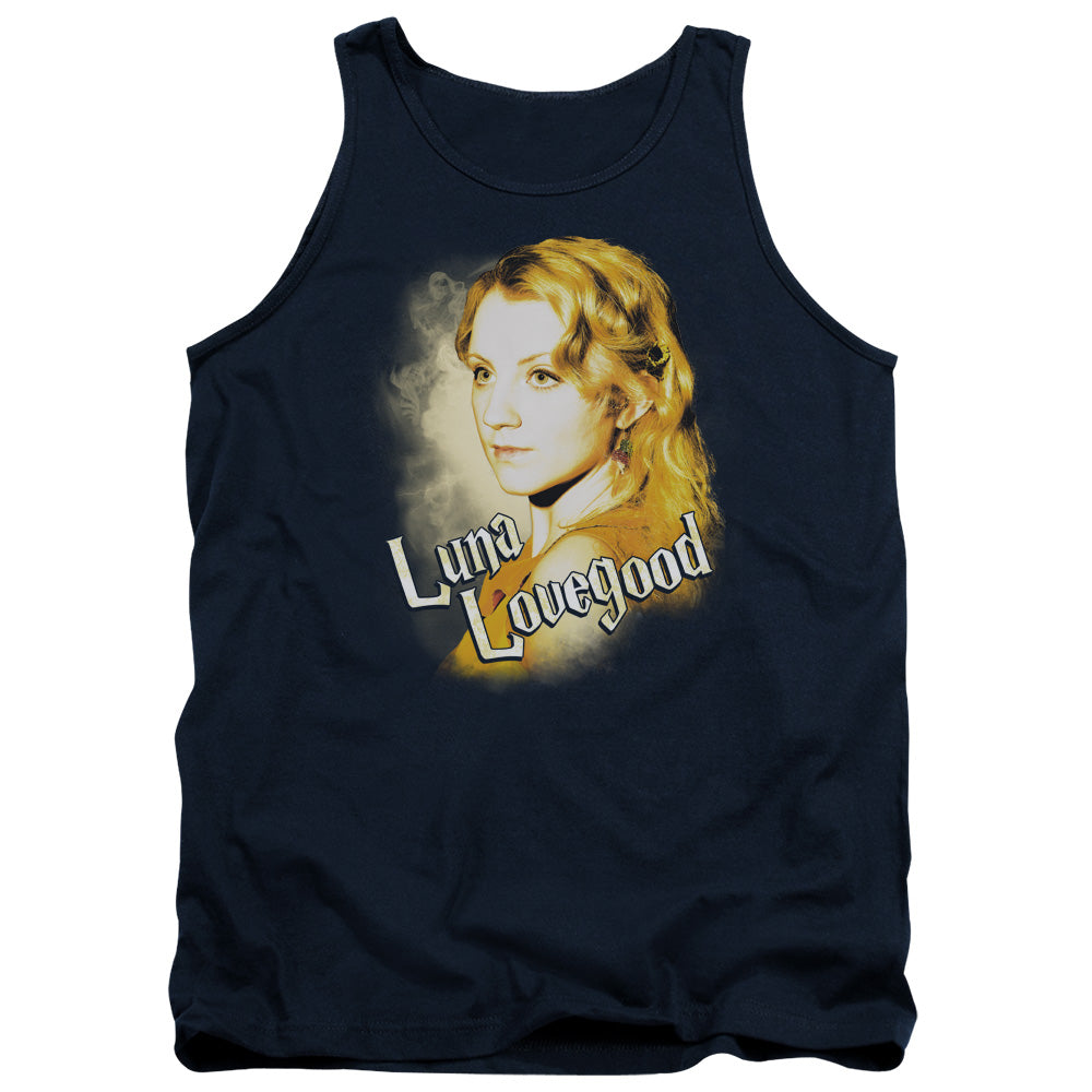 Harry Potter Luna Closeup Mens Tank Top Shirt Navy Blue