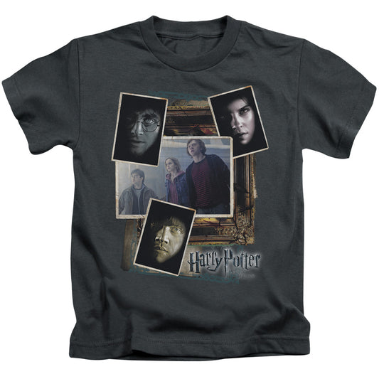 Harry Potter Trio Collage Juvenile Kids Youth T Shirt Charcoal
