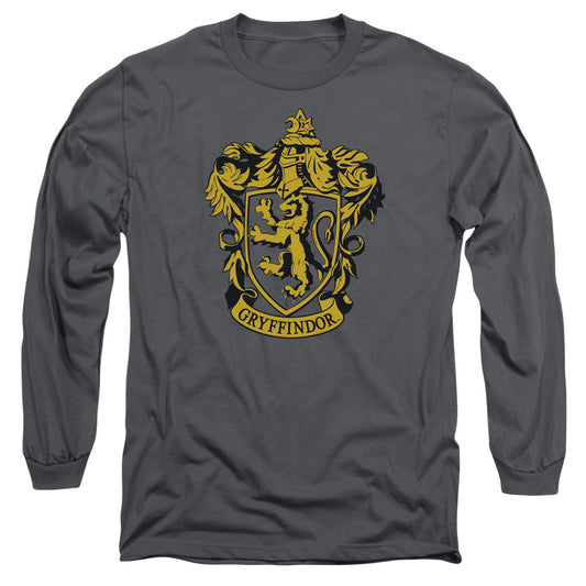Harry Potter Gryffindor Crest Mens Long Sleeve Shirt Charcoal