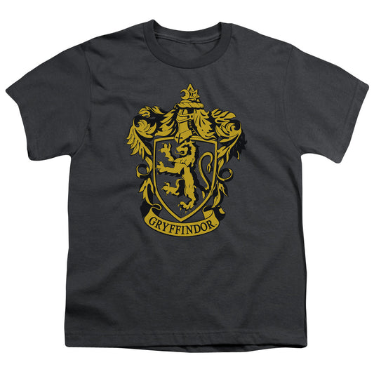Harry Potter Gryffindor Crest Kids Youth T Shirt Charcoal
