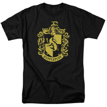 Load image into Gallery viewer, Harry Potter Hufflepuff Crest Mens T Shirt Black