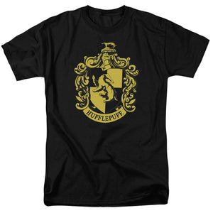 Harry Potter Hufflepuff Crest Mens T Shirt Black