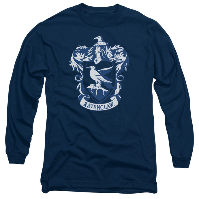 Harry Potter Ravenclaw Crest Mens Long Sleeve Shirt Navy Blue