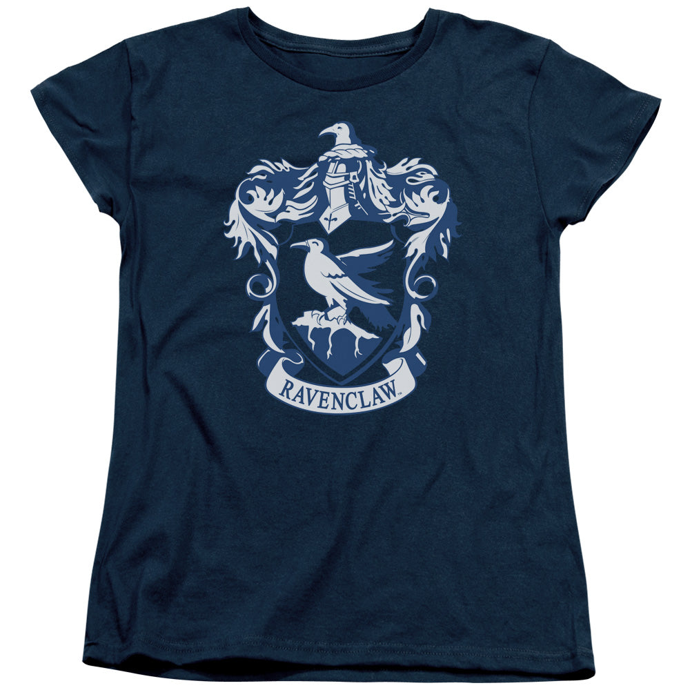 Harry Potter Ravenclaw Crest Womens T Shirt Navy Blue
