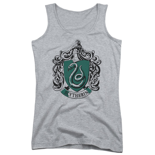 Harry Potter Slytherin Crest Womens Tank Top Shirt Athletic Heather