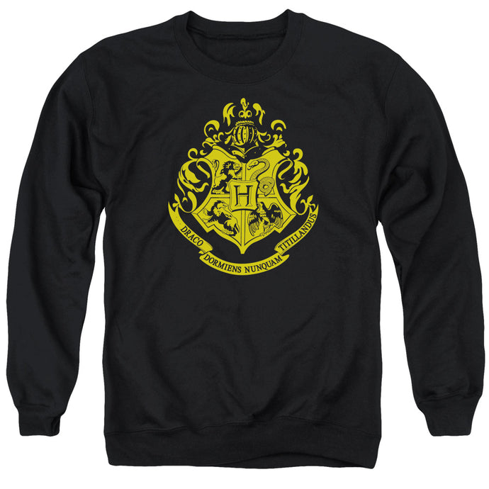 Harry Potter Hogwarts Crest Mens Crewneck Sweatshirt Black