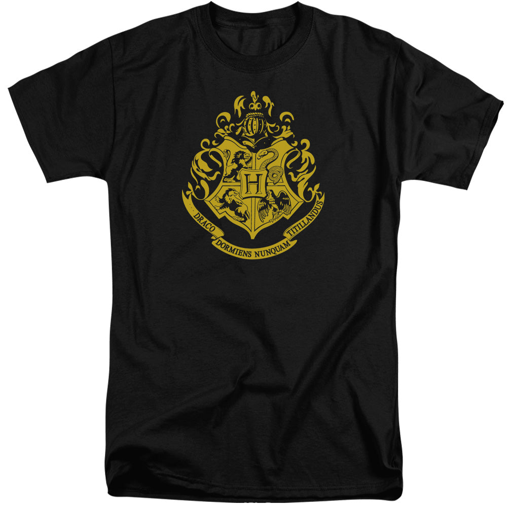 Harry Potter Hogwarts Crest Mens Tall T Shirt Black