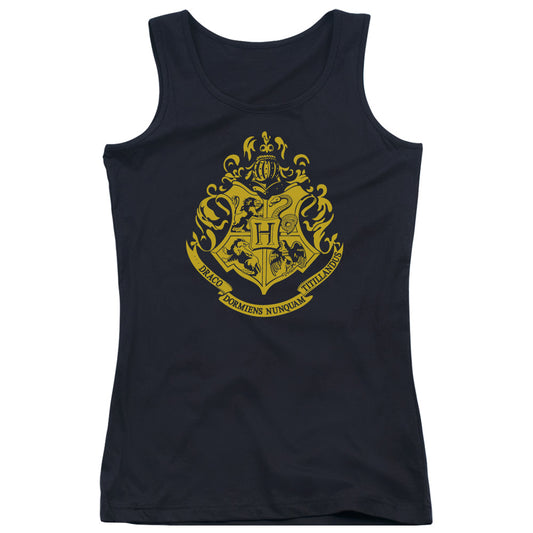 Harry Potter Hogwarts Crest Womens Tank Top Shirt Black