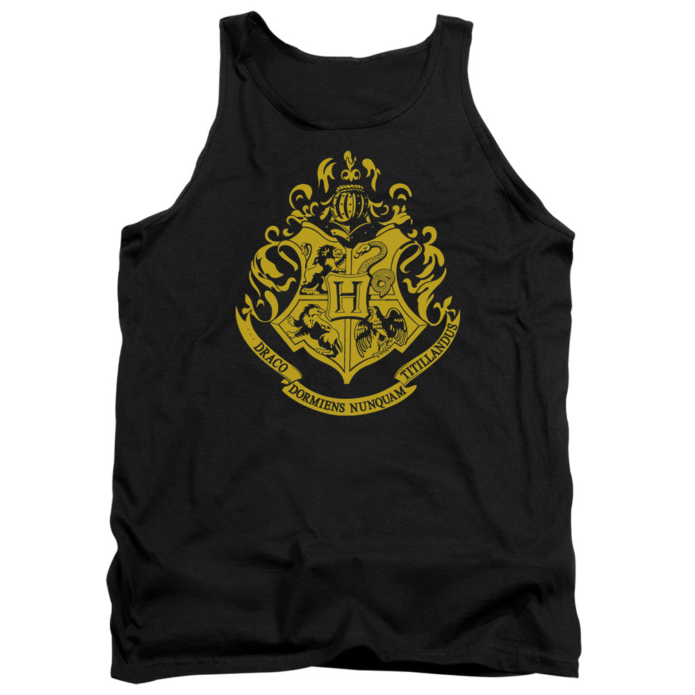 Harry Potter Hogwarts Crest Mens Tank Top Shirt Black