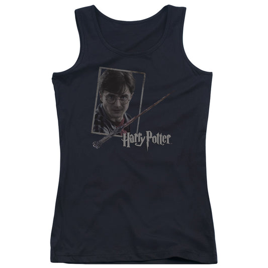 Harry Potter Harrys Wand Portrait Womens Tank Top Shirt Black