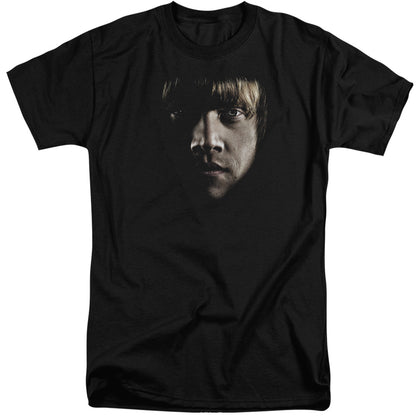 Harry Potter Ron Poster Head Mens Tall T Shirt Black Officially Licensed