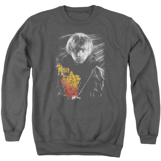 Harry Potter Ron Portrait Mens Crewneck Sweatshirt Charcoal