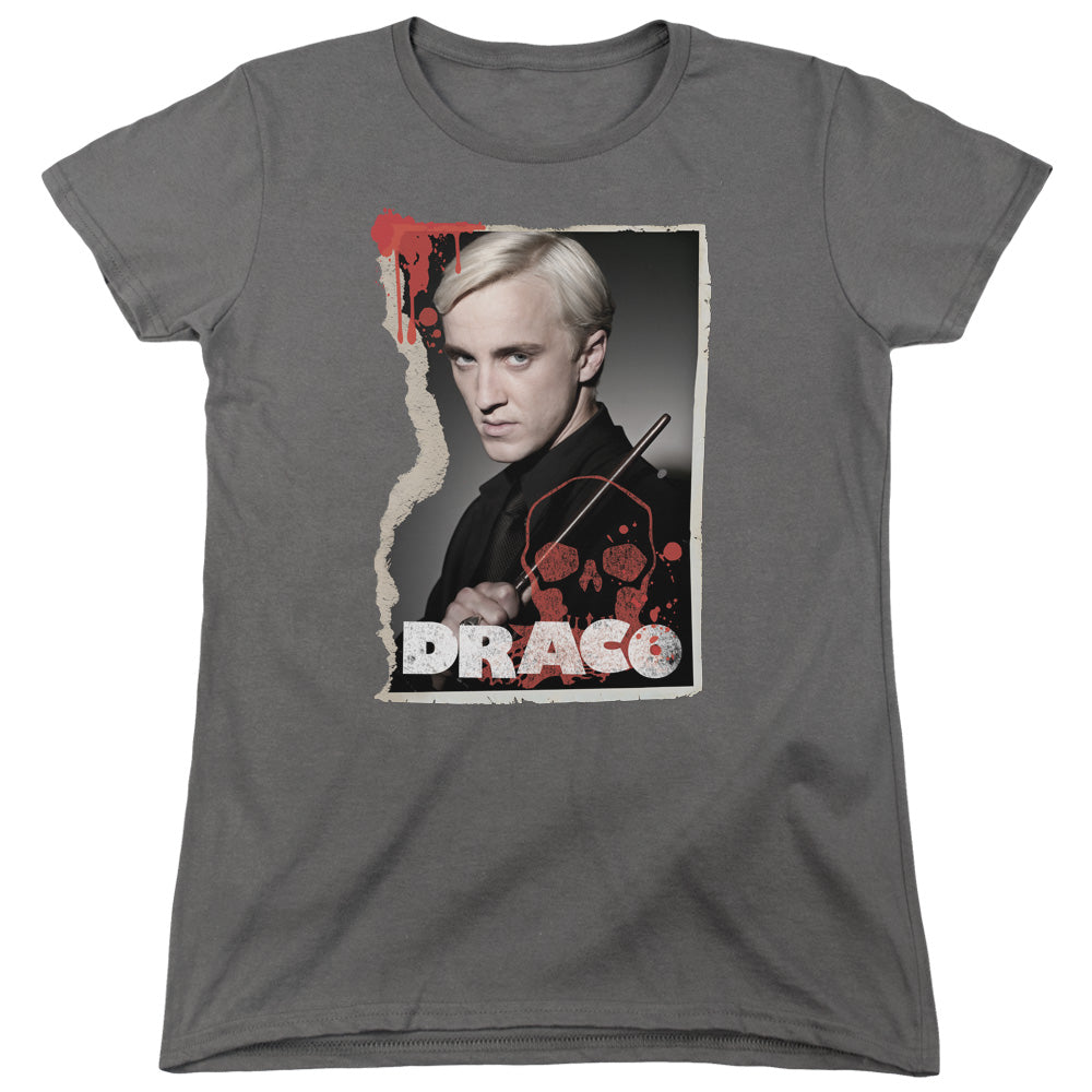 Harry Potter Draco Frame Womens T Shirt Charcoal