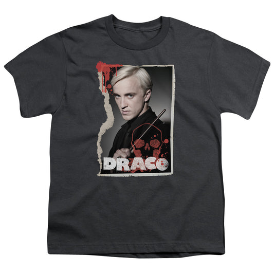 Harry Potter Draco Frame Kids Youth T Shirt Charcoal