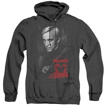Harry Potter Draco Portrait Mens Heather Hoodie Black Officially Licensed