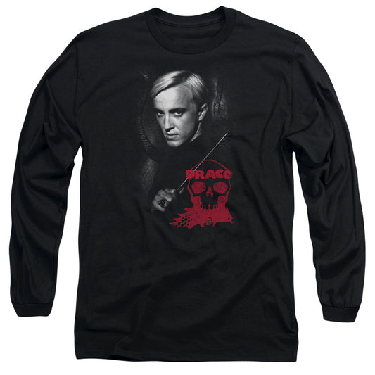 Harry Potter Draco Portrait Mens Long Sleeve Shirt Black