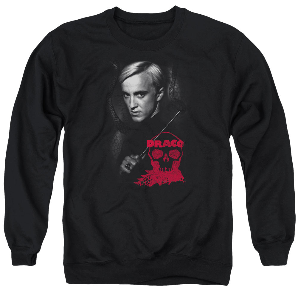 Harry Potter Draco Portrait Mens Crewneck Sweatshirt Black