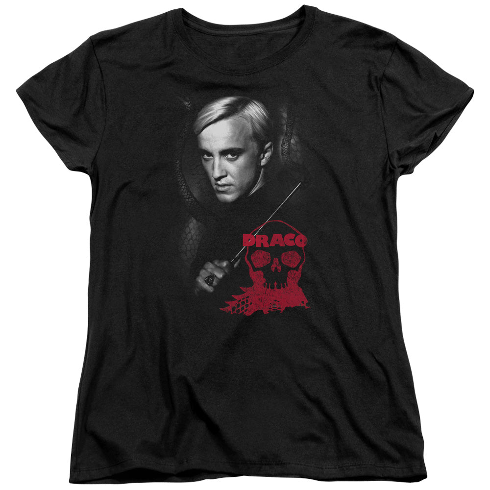 Harry Potter Draco Portrait Womens T Shirt Black