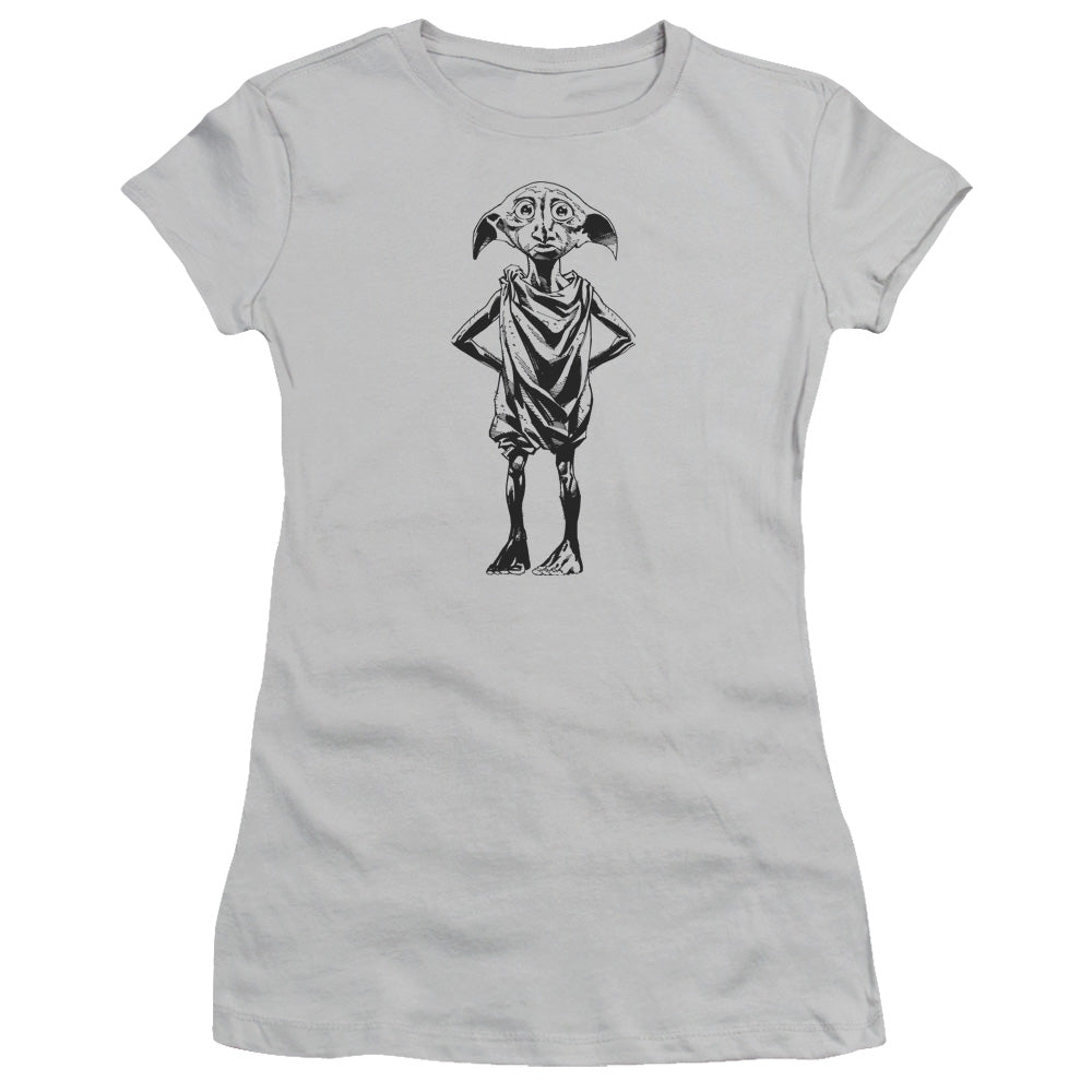 Harry Potter Dobby Junior Sheer Cap Sleeve Womens T Shirt Silver