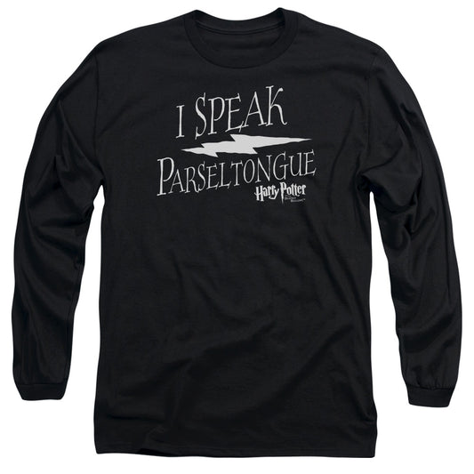 Harry Potter I Speak Parseltongue Mens Long Sleeve Shirt Black