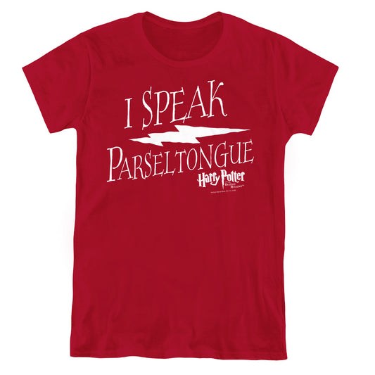 Harry Potter I Speak Parseltongue Womens T Shirt Cardinal