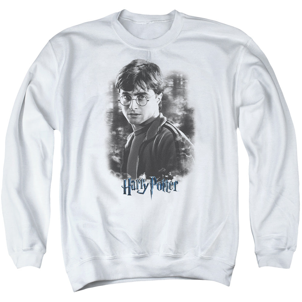 Harry Potter Harry in the Woods Mens Crewneck Sweatshirt White