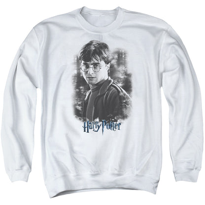 Harry Potter Harry in the Woods Mens Crewneck Sweatshirt White