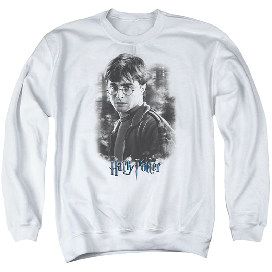 Harry Potter Harry in the Woods Mens Crewneck Sweatshirt White
