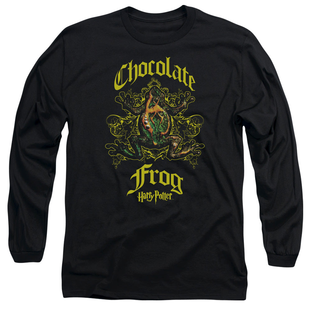 Harry Potter Chocolate Frog Mens Long Sleeve Shirt Black